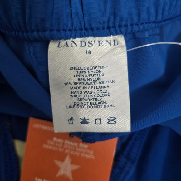 Lands' End Beach Living Swim Mini Skirt Bottoms Size 18 Cosmic Blue - Picture 14 of 15
